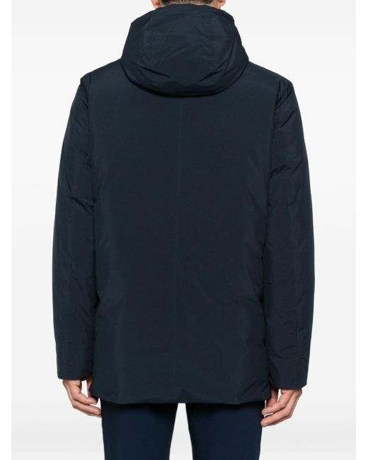 Woolrich Blue Hooded Jacket for men