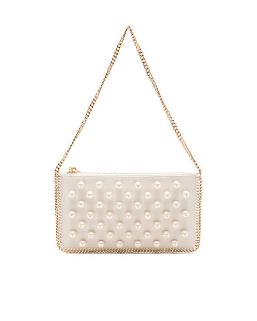 Stella McCartney White Embellished Clutch Bag