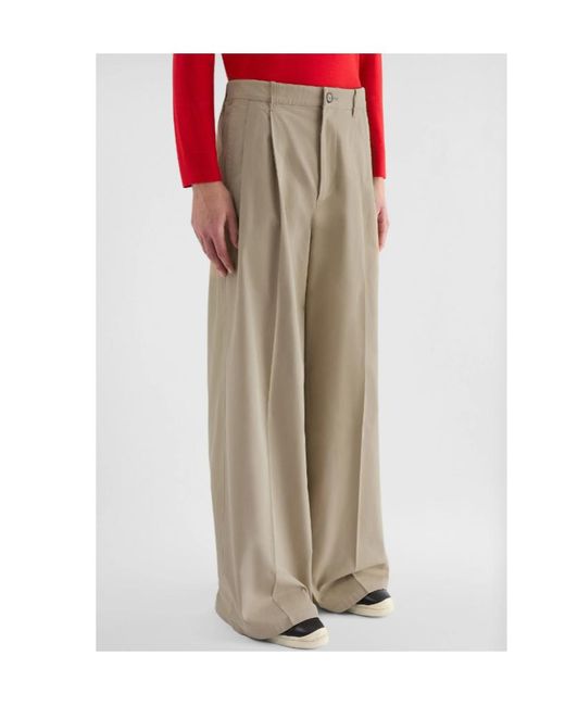 Jil Sander Natural Cotton Drill Trousers for men