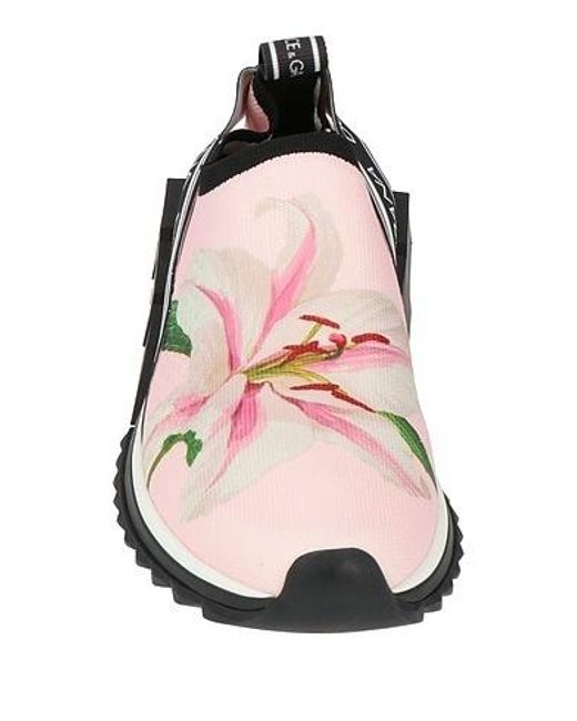 Dolce & Gabbana White Floral Pattern Flip-Top Shoes