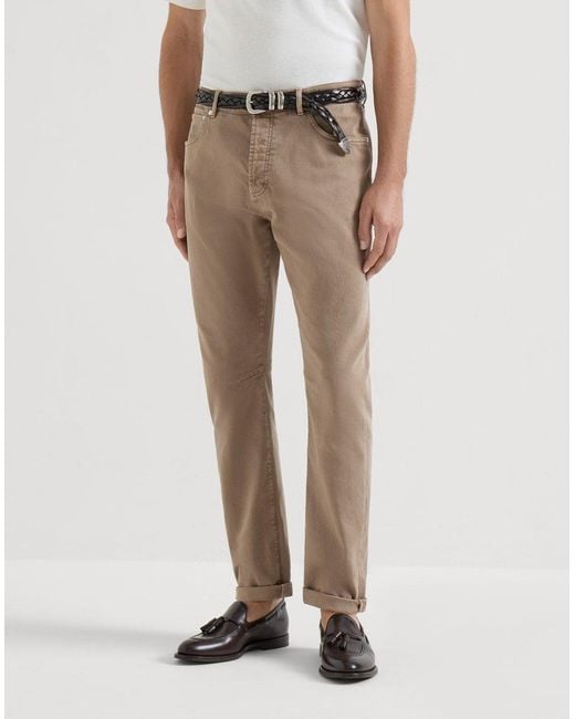 Brunello Cucinelli Gray Leisure Five-Pocket Jeans for men