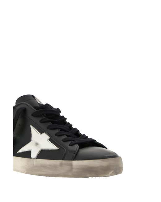 Golden Goose Deluxe Brand Black Super-Star Low-Top Sneakers for men