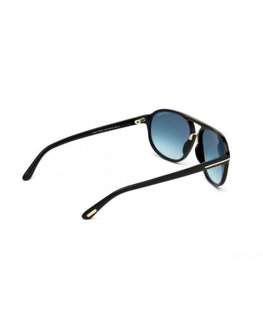 Tom Ford Blue Logo Detail Sunglasses for men