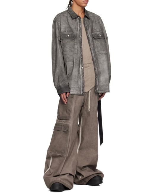 Rick Owens Brown Drawstring Elastic Waist Casual Pants for men