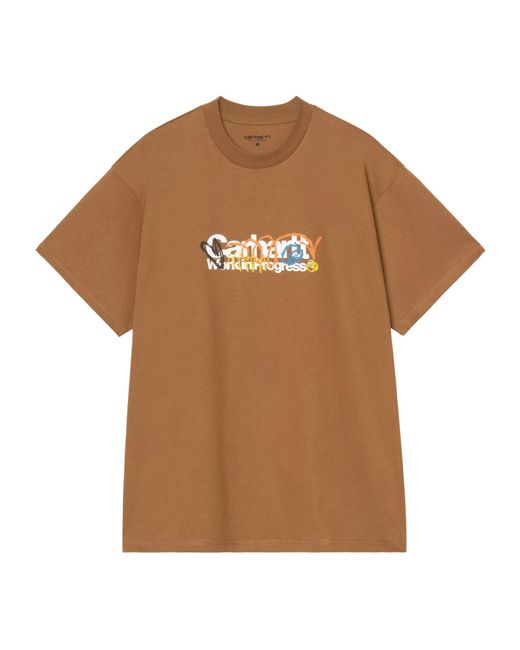 Carhartt Brown S/S Primary T-Shirt for men