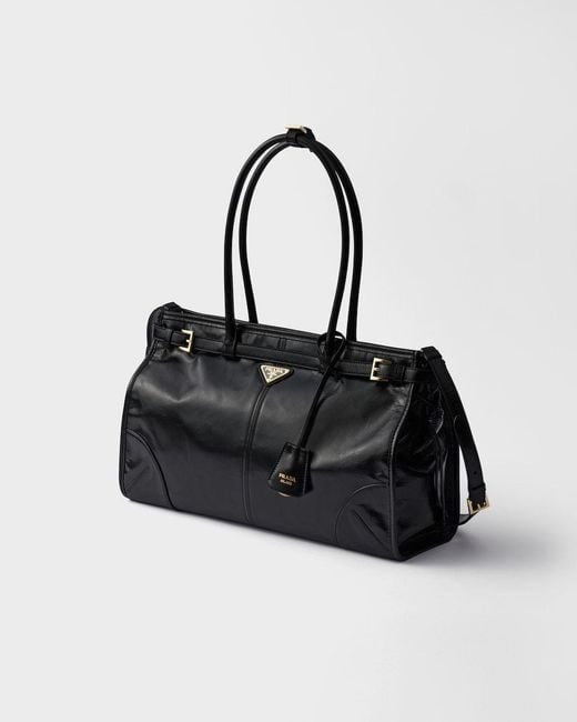 Prada Black Bonnie Large Leather Handbag