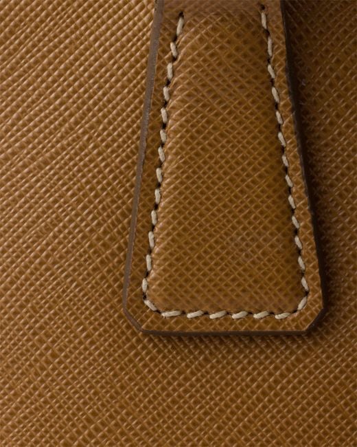 Prada Brown Zip-Up Top Handle Bag