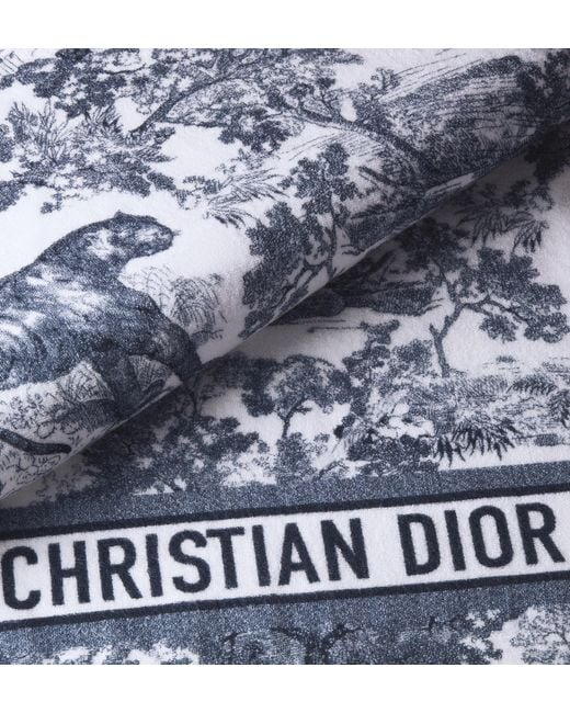 Dior Blue Iviera Toile De Jouy Sauvage Beach Towel