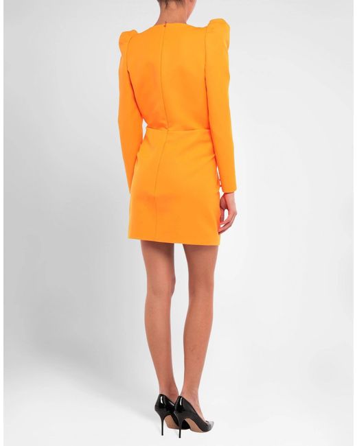 Saint Laurent Orange Long Sleeves Dress