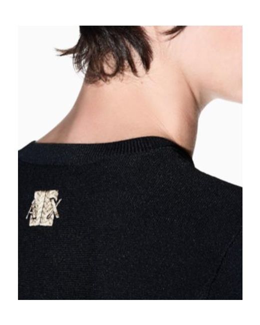 ARMANI EXCHANGE Blue Regular Fit Cardigan Knitted Recycled Viscose And Nylon