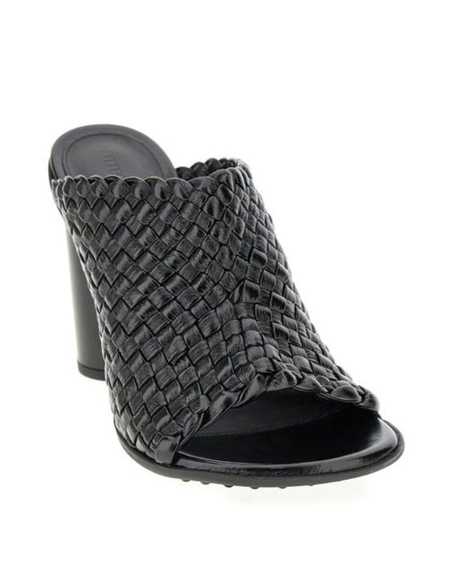 Bottega Veneta Black Atomic Intrecciato Sandals