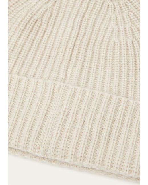 Loro Piana White Sergio Knit Hat