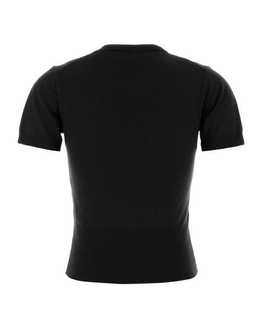 Vivienne Westwood Black Bea Short-Sleeve Knitted Top