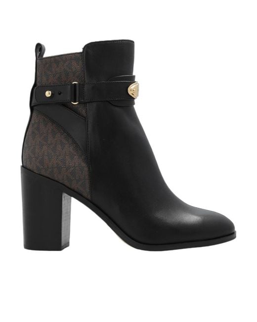 Michael Kors Black Darcy 95Mm Ankle Leather Boots