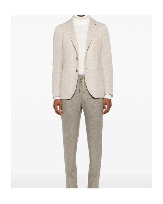 Tagliatore Natural Long-Sleeved Suit Jacket for men
