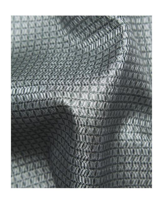 Brioni Gray Aqua And Micro Motif Silk Pocket Square for men