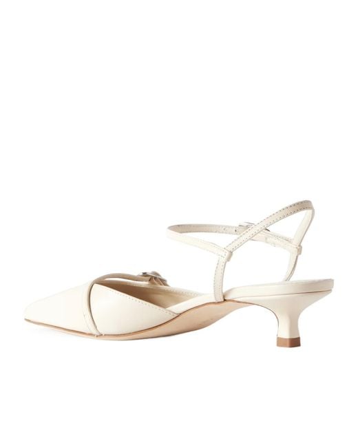 Aeyde White Leather Low-Heel Shoes