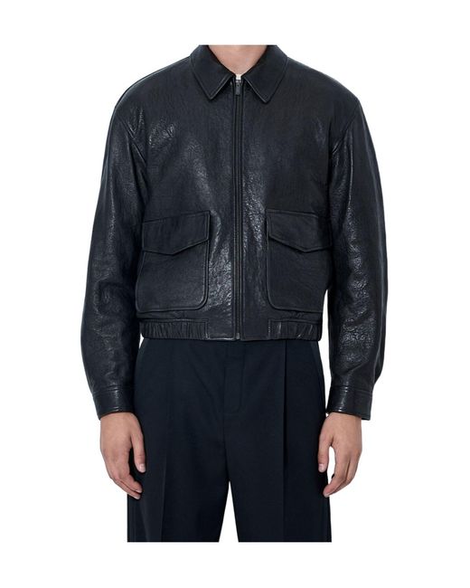 Saint Laurent Black Zip-Up Short Jacket for men