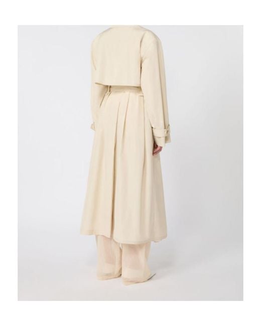 Sportmax Natural Zavorra Belted Trench Coat