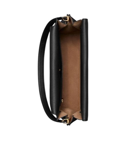Tory Burch Black Lee Radziwill Large Shoulder Bag