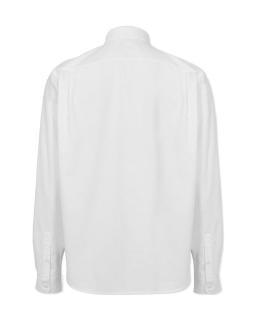 Prada White Long-Sleeve Plain Shirt for men