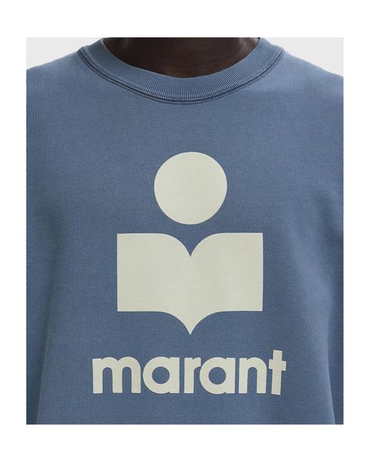 Isabel Marant Blue Logo-Print Sweatshirt for men