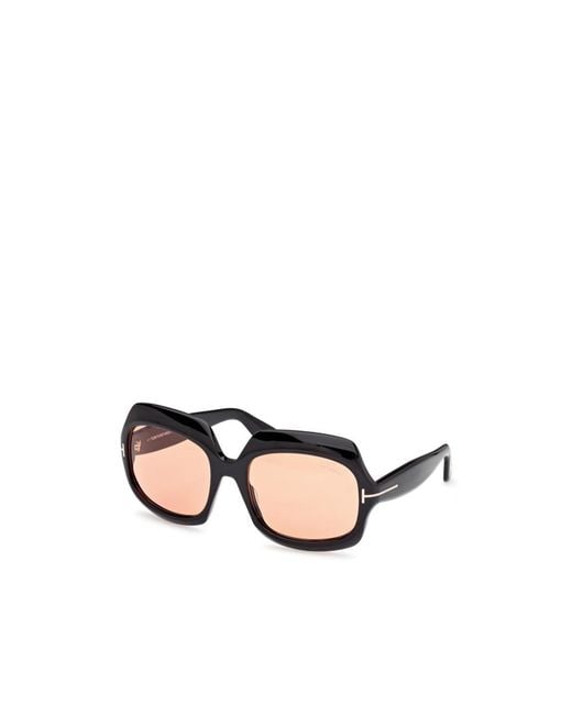 Tom Ford Pink Eyewear Ren Oversized Frame Sunglasses