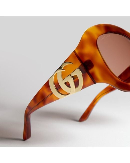 Gucci Pink Round Frame Sunglasses