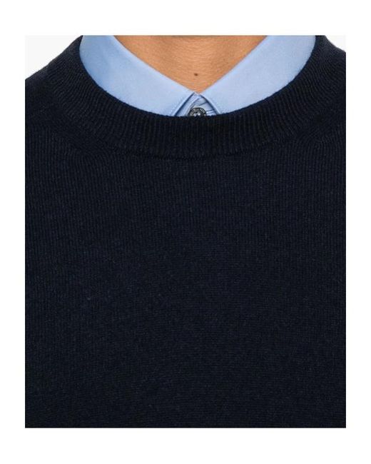 Brioni Blue Long Sleeved Crewneck Jumper for men