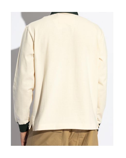 Givenchy White Logo Printed Collared Sweater for men