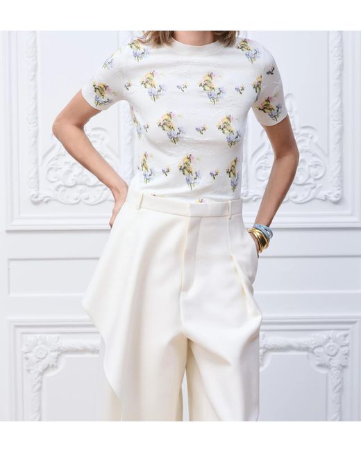 Dior White Draped Regular-Fit Pants