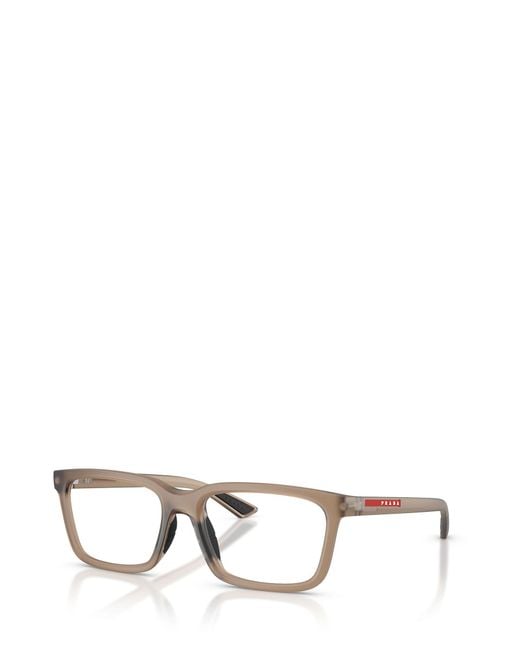 Prada Linea Rossa White Prada Eyewear Linea Rossa Rectangle Frame Glasses for men