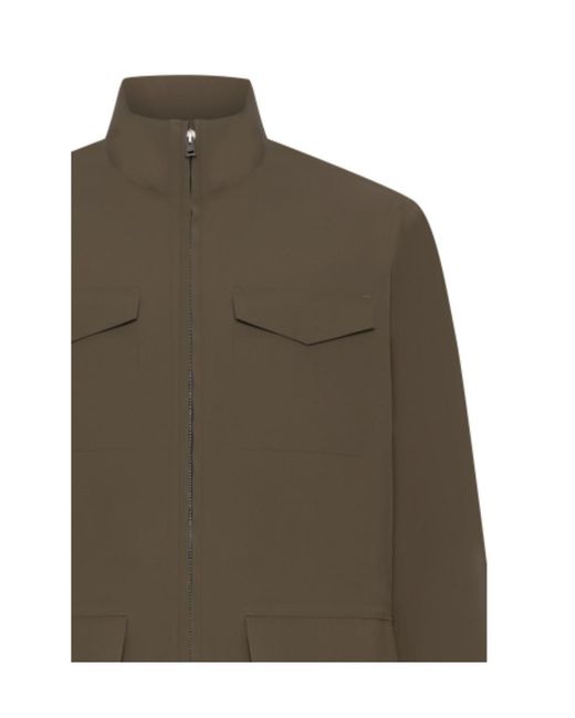 Herno Green Four-Pocket Zipped Jacket for men