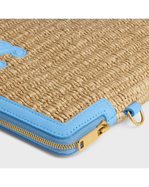 Céline Blue Small Pouch With Strap