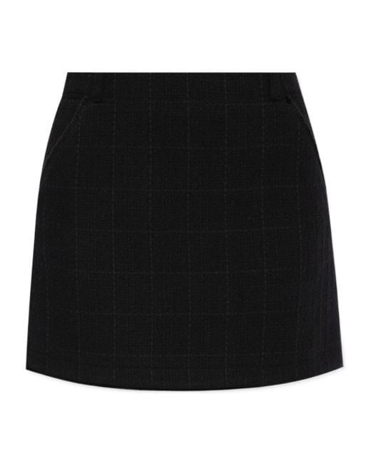 A.P.C. Black Tweed Mini Skirt