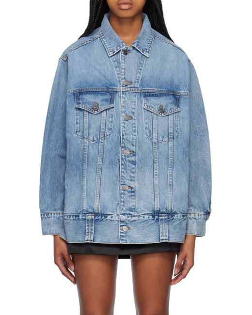 Khaite Blue Rizzo Buttoned Denim Jacket