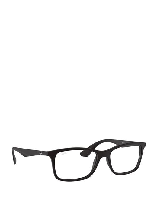 Ray-Ban White Rectangular Frame Glasses for men