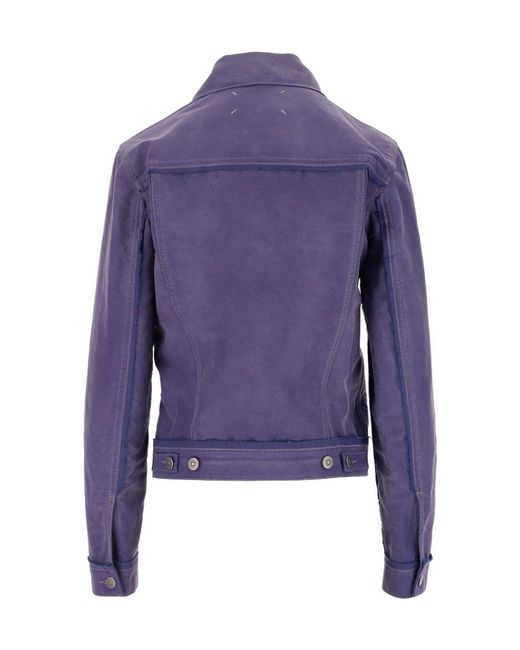 Maison Margiela Blue Oversized-Collar Denim Jacket