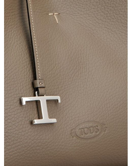 Tod's Brown Mini Logo Shoulder Bag