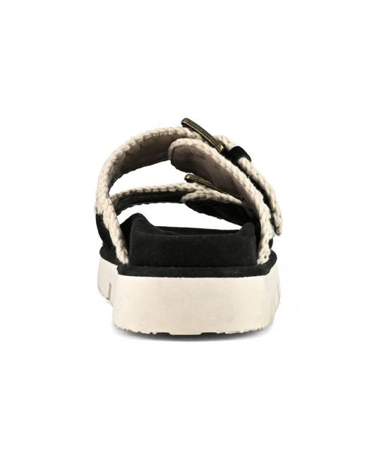 Mou Black Logo Slippers
