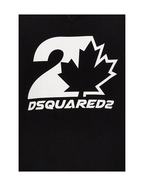 DSquared² Blue Logo-Printed Drawstring Hoodie for men