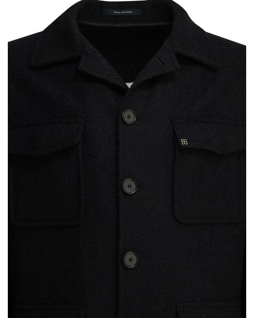 Tagliatore Black 'Milton' Overshirt Jacket for men