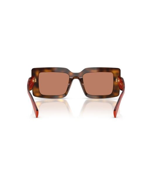 Prada Pink Eyewear Square Frame Sunglasses