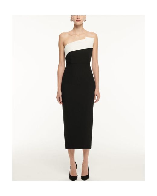Roland Mouret Blue Strapless Pendant Mid-Length Dress
