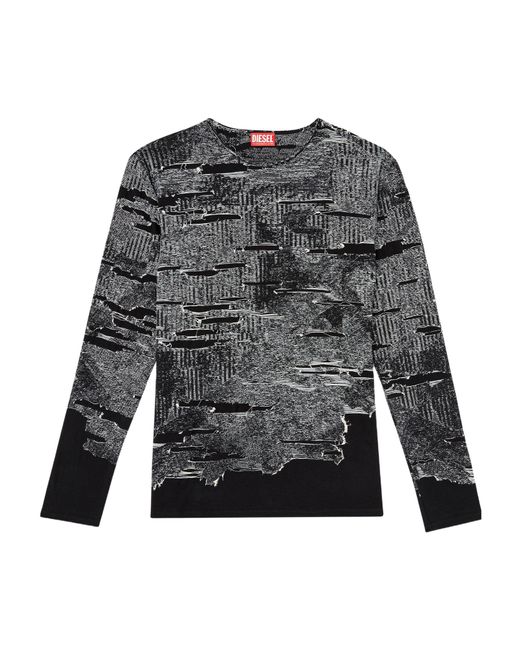 DIESEL Gray K-Cadmo Distressed Jumper for men