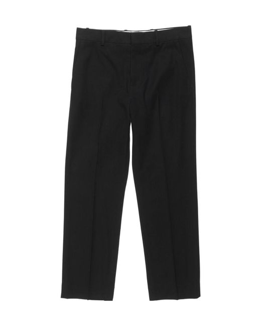 Acne Black Pressed-Crease Tailored Trousers for men