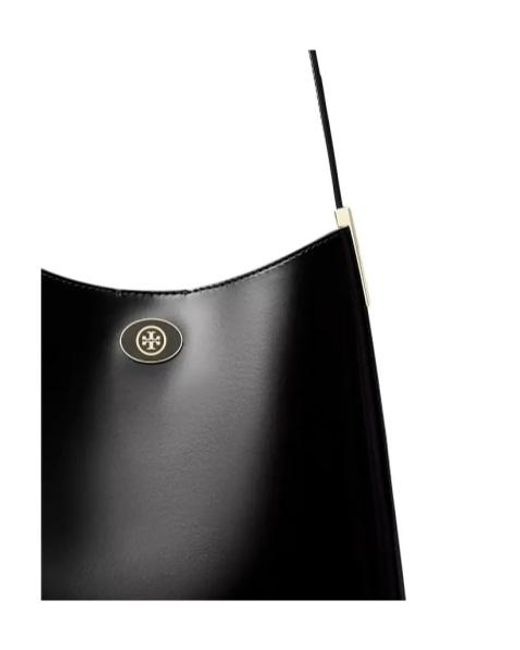 Tory Burch Black Robinson Spazzolato Hobo Bag