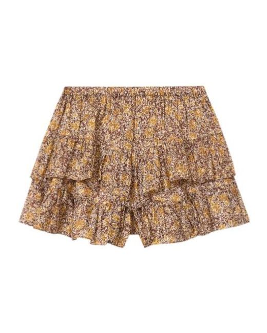 Isabel Marant Natural Isabel Marant Étoile Jocadia Ruffled Shorts