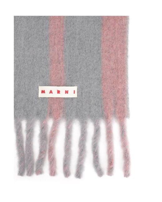 Marni Multicolor Alpaca And Wool Scarf