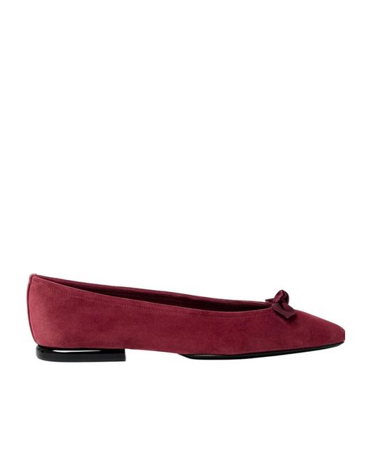 Loro Piana Red Primula Ballet Flats